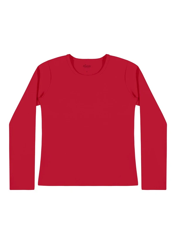 Elian - Blusa Infantil Menina Básica Vermelho