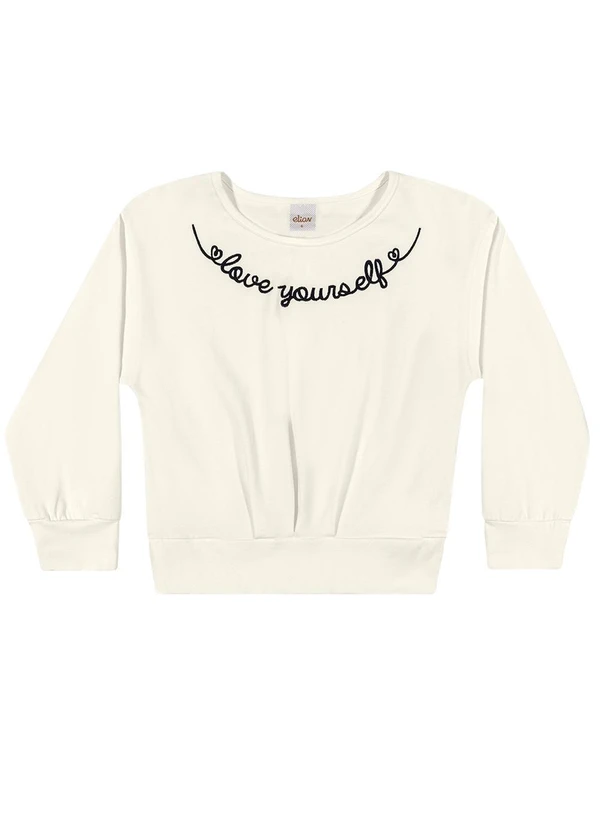 Elian - Blusa Infantil Menina Bordado Bege 3