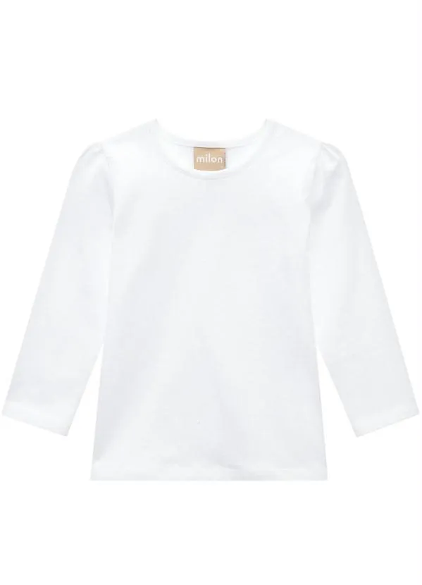Milon - Blusa Infantil Menina Branco