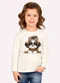 Kyly - Blusa Infantil Menina Cachorrinho Cinza - variação: Cinza