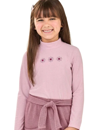 Elian - Blusa Infantil Menina Canelada Floral Rosa - ELIAN