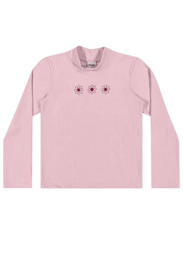 Elian - Blusa Infantil Menina Canelada Floral Rosa 3
