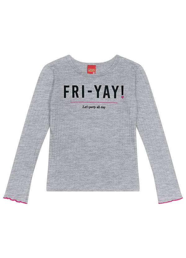 Kyly - Blusa Infantil Menina Cinza