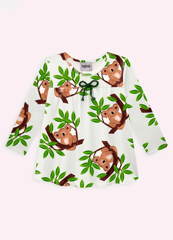 Nanai - Blusa Infantil Menina Coala Off White 3