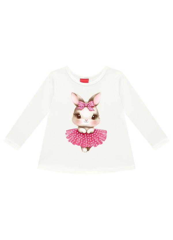 Kyly - Blusa Infantil Menina Coelhinha Off White 3
