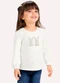 Milon - Blusa Infantil Menina Coelhinhos Marrom - variação: Branco