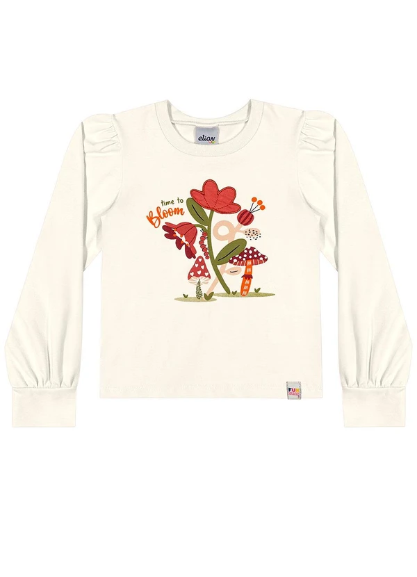 Elian - Blusa Infantil Menina com Bordado Bege 3