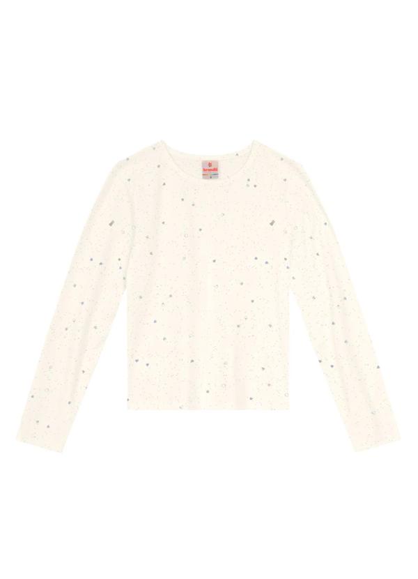 Brandili - Blusa Infantil Menina com Brilhos Bege