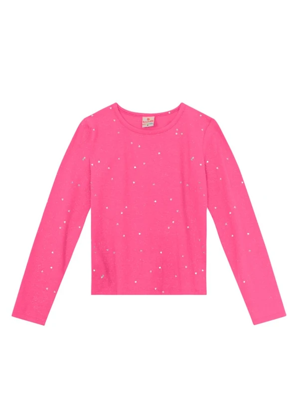 Brandili - Blusa Infantil Menina com Brilhos Rosa 2
