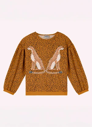 Nanai - Blusa Infantil Menina com Lantejoula Amarelo - NANAI