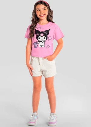 Brandili - Blusa Infantil Menina da Hello Kitty Rosa - BRANDILI