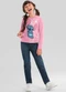 Brandili - Blusa Infantil Menina do Stitch  Bege - variação: Rosa