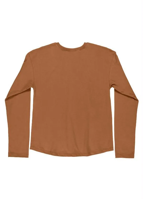 Gloss - Blusa Infantil Menina em Meia Malha Marrom 4