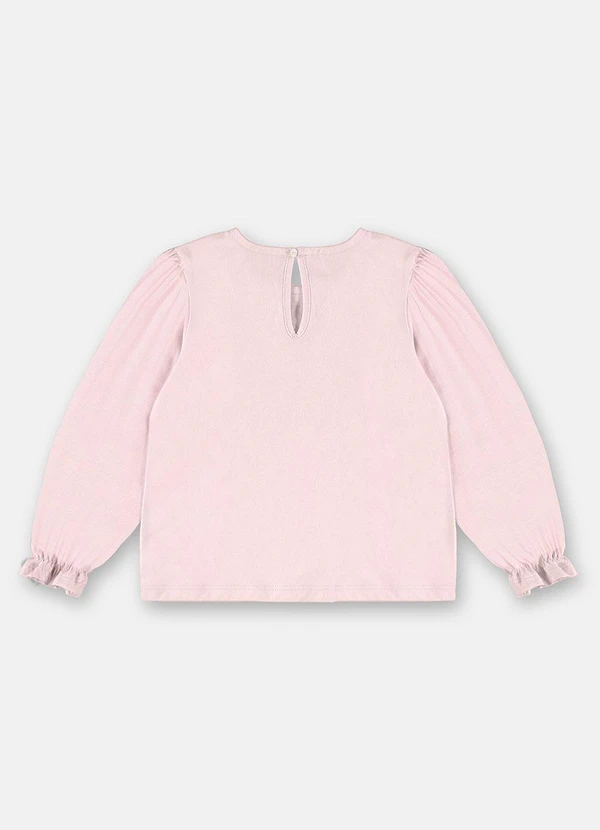 Up Baby - Blusa Infantil Menina em Meia Malha Rosa 4
