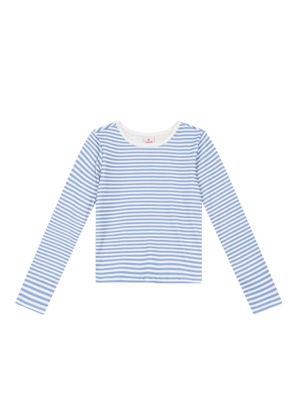 Brandili - Blusa Infantil Menina em Ribana Azul 1