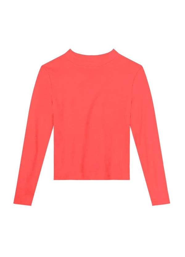 Brandili - Blusa Infantil Menina em Ribana Casual Vermelho