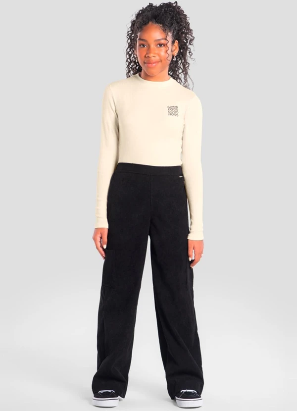 Brandili - Blusa Infantil Menina em Ribana Natural 2