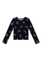 Brandili - Blusa Infantil Menina em Ribana Rosa - variação: Preto