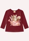 Milon - Blusa Infantil Menina Esquilo Branco - variação: Vermelho