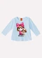 Kyly - Blusa Infantil Menina Estampa Branco - variação: Azul