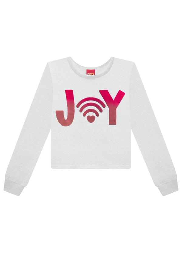 Kyly - Blusa Infantil Menina Estampa Cinza
