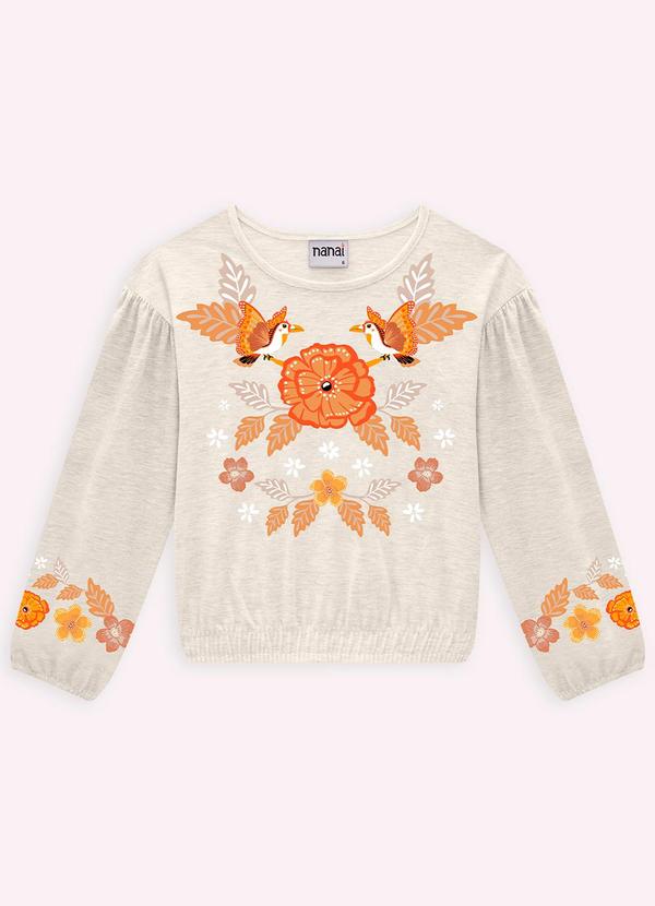 Nanai - Blusa Infantil Menina Estampa Cinza 3