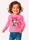 Kyly - Blusa Infantil Menina Estampa Branco - variação: Rosa