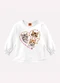 Kyly - Blusa Infantil Menina Gatinhos Azul - variação: Branco