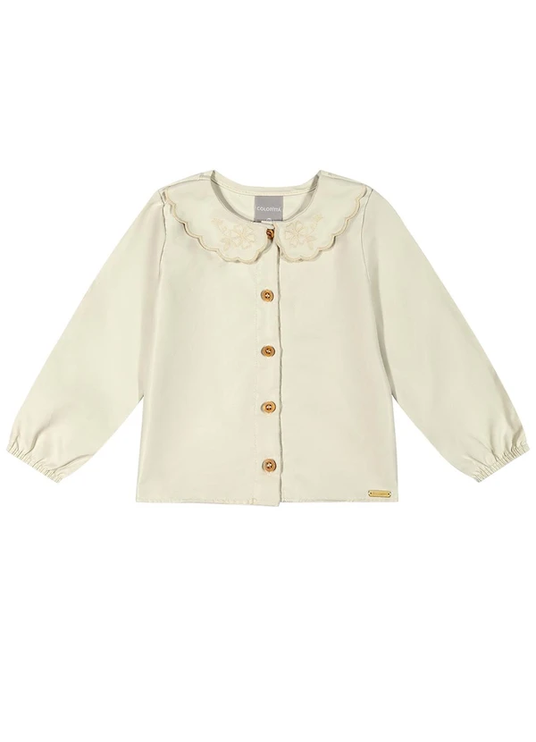 Colorittá - Blusa Infantil Menina Gola Boneca Bege 3