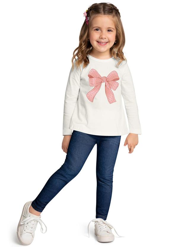 Kyly - Blusa Infantil Menina Laço Branco 2