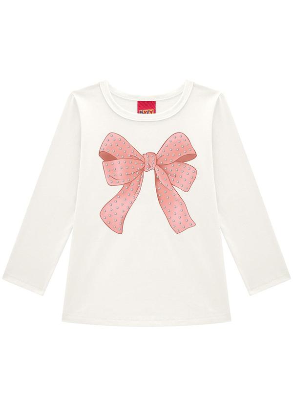 Kyly - Blusa Infantil Menina Laço Branco 3
