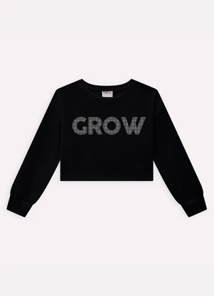 Nanai - Blusa Infantil Menina Lettering Preto - NANAI