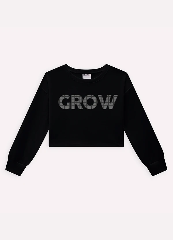 Nanai - Blusa Infantil Menina Lettering Preto 2