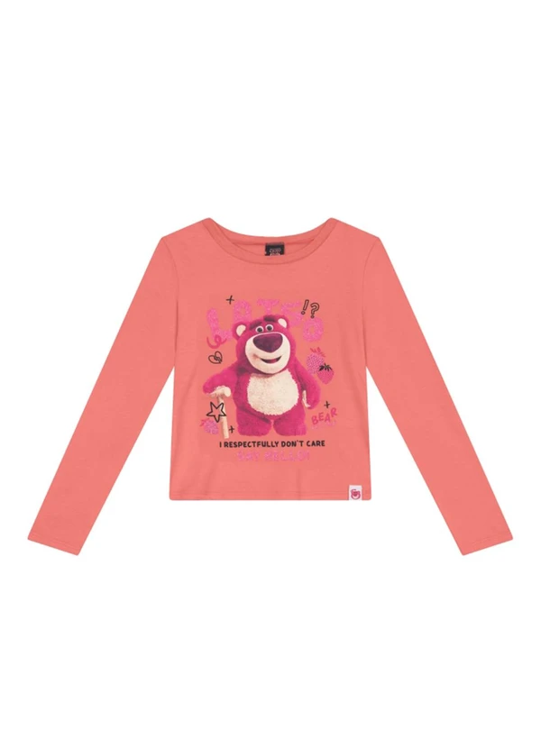 Brandili - Blusa Infantil Menina Lotso com Glitter Rosa