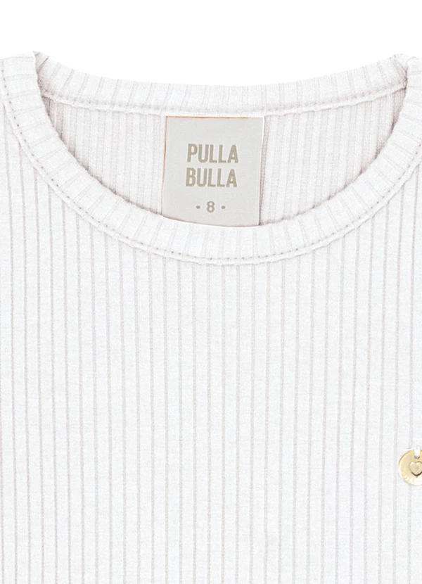Pulla Bulla - Blusa Infantil Menina Malha Canelada Branco 3