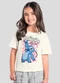 Brandili - Blusa Infantil Menina Malha do Stitch Natural - variação: Natural