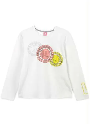 Lilica Ripilica - Blusa Infantil Menina Manga Longa Branco - LILICA RIPILICA