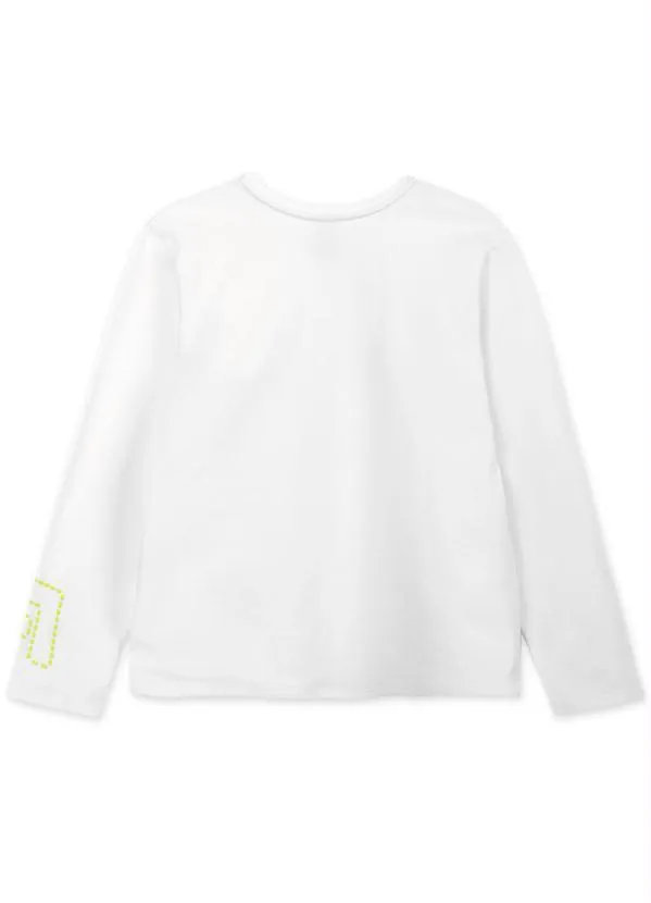 Lilica Ripilica - Blusa Infantil Menina Manga Longa Branco 2