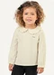 Colorittá - Blusa Infantil Menina Manga Longa com Gola Rosa - variação: Bege