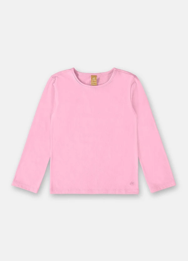 Up Baby - Blusa Infantil Menina Manga Longa Rosa 2