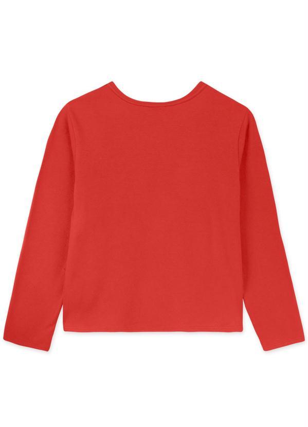Lilica Ripilica - Blusa Infantil Menina Manga Longa Vermelho 2