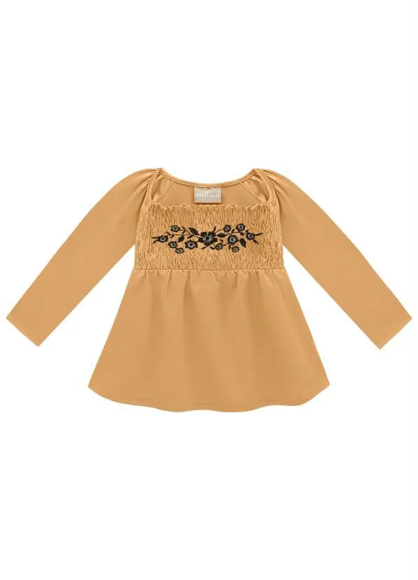 Milon - Blusa Infantil Menina Marrom 3