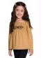 Milon - Blusa Infantil Menina Off White - variação: Marrom