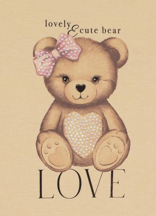 Pulla Bulla - Blusa Infantil Menina Meia Malha  Bege  3