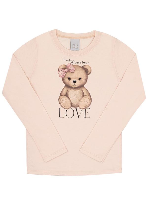 Pulla Bulla - Blusa Infantil Menina Meia Malha Rosa
