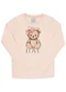 Pulla Bulla - Blusa Infantil Menina Meia Malha  Bege  - variação: Rosa
