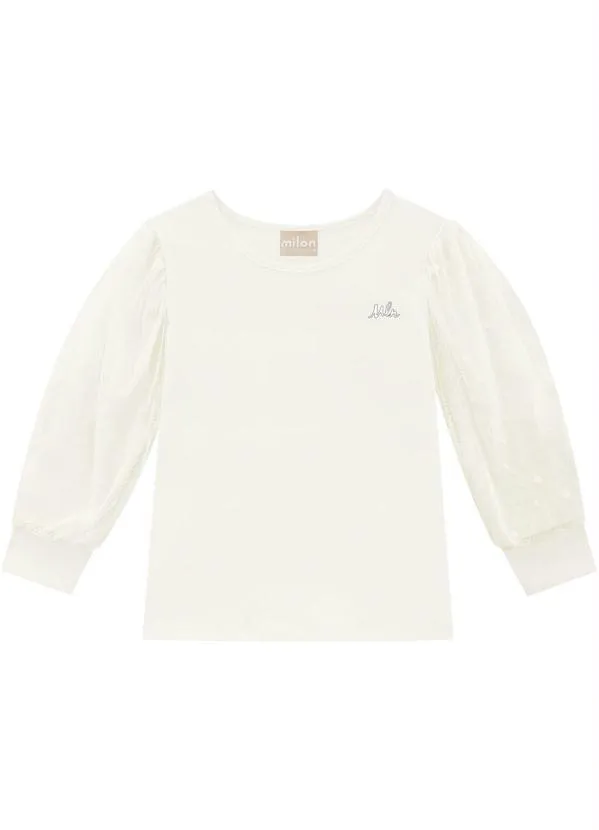 Milon - Blusa Infantil Menina Off White
