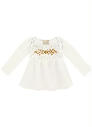 Milon - Blusa Infantil Menina Off White - MILON