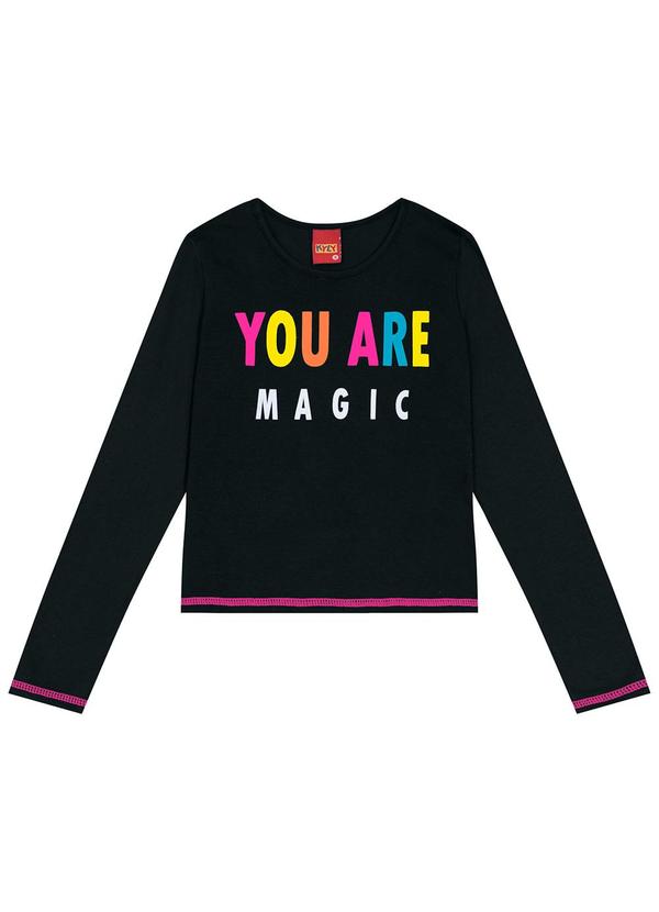 Kyly - Blusa Infantil Menina Preto