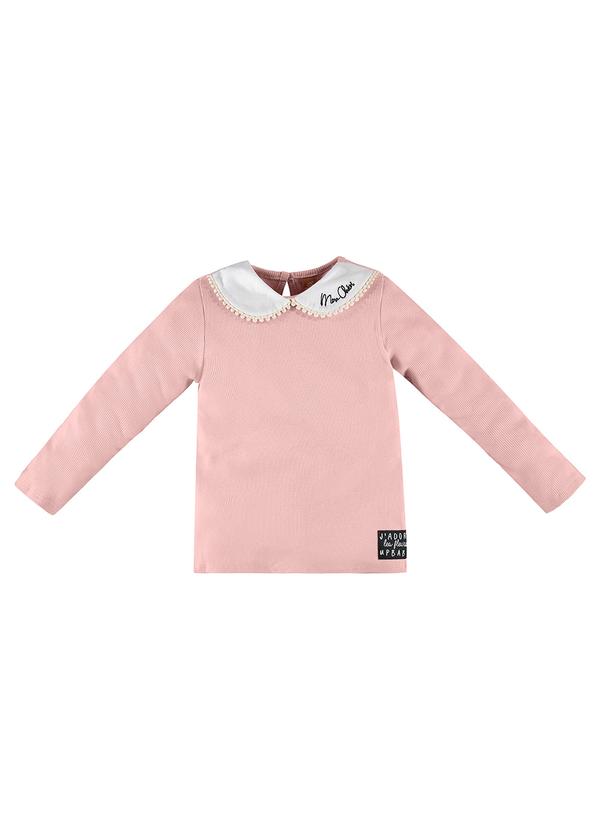 Up Baby - Blusa Infantil Menina Ribana Rosa